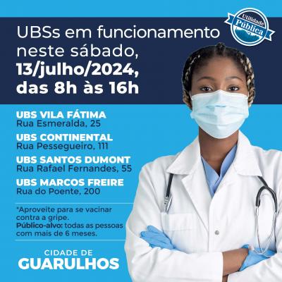 Guarulhos abre quatro Unidades Básicas de Saúde neste sábado