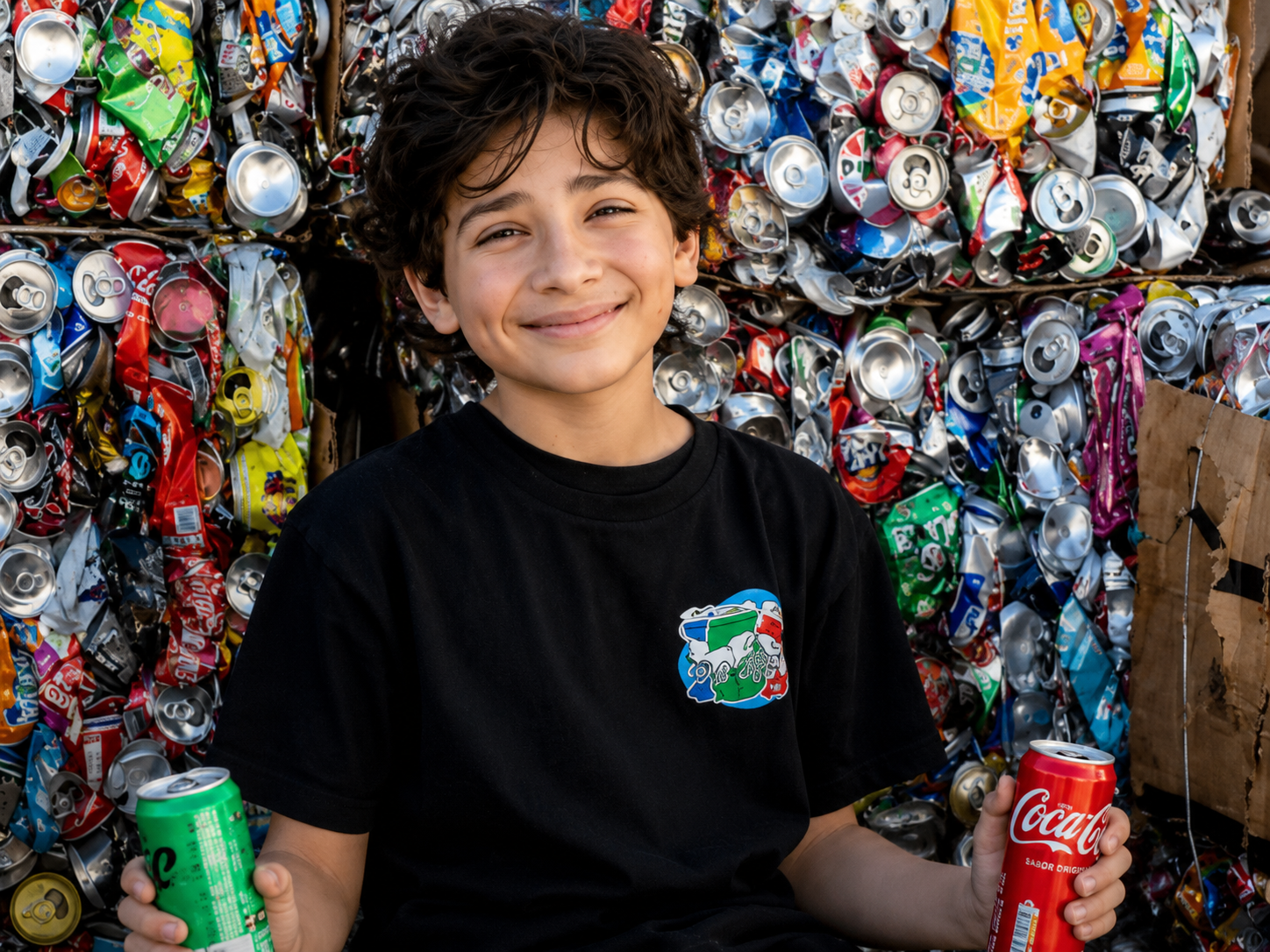 Garoto de 13 anos recolhe 1,5 milhão de latinhas e transforma tudo em solidariedade