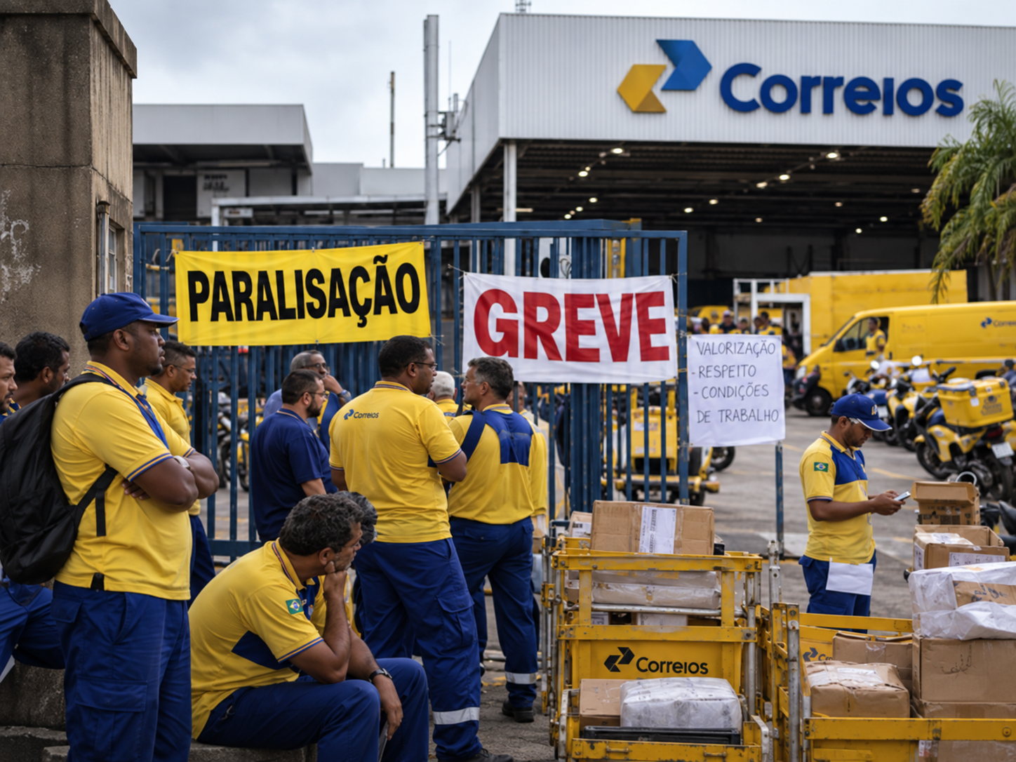 Trabalhadores dos Correios aprovam greve por tempo indeterminado após impasse nas negociações
