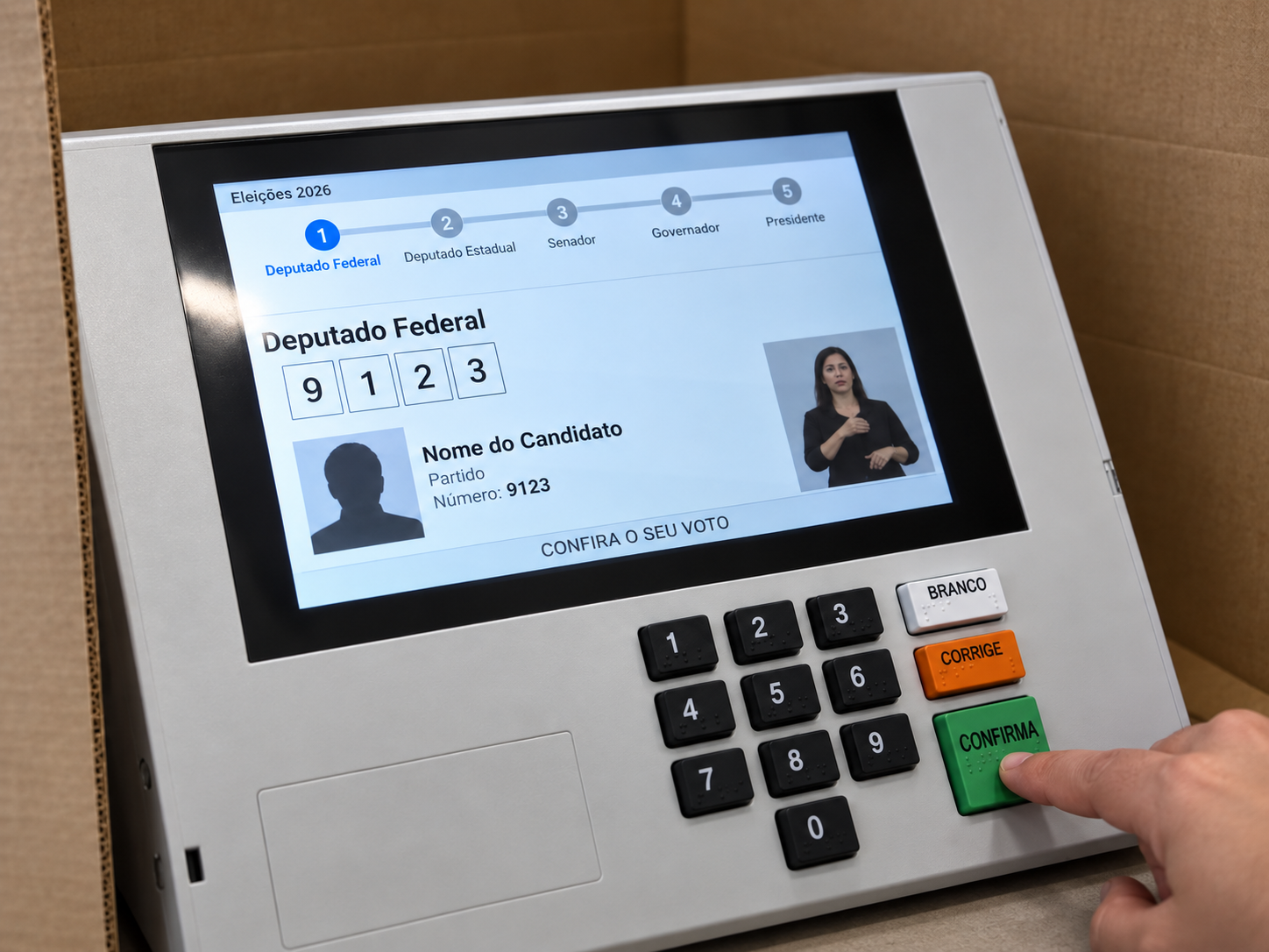 Urnas eletrônicas terão barra de progresso para orientar eleitores nas Eleições 2026